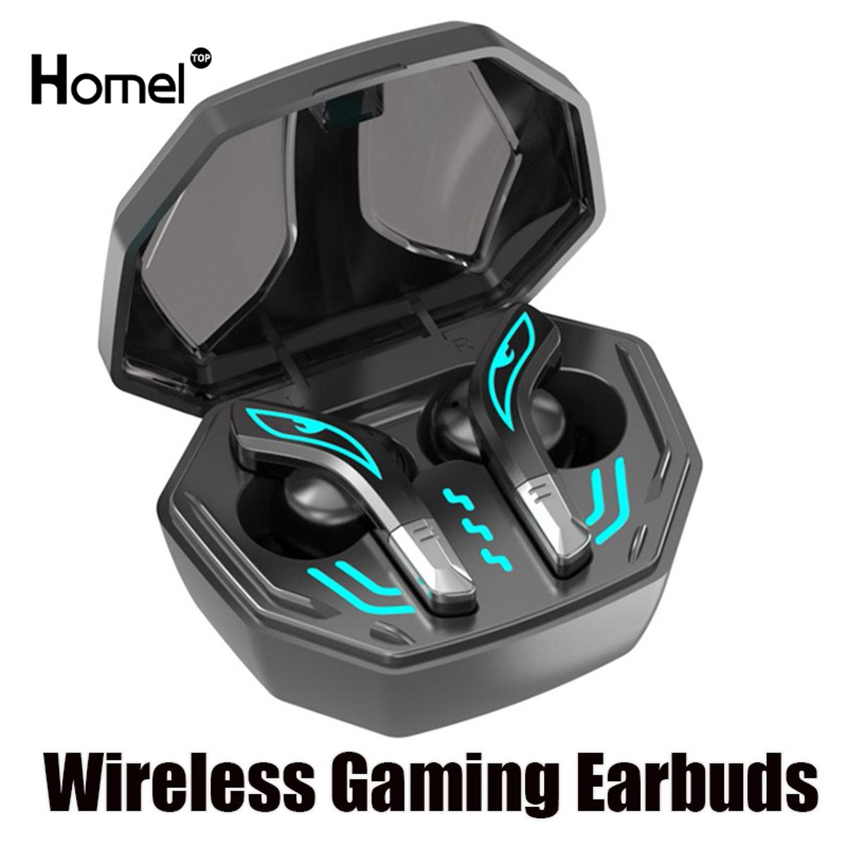 Homel TWS Wireless Gaming Earbuds Zero Delay Gaming Bluetooth Headset Waterproof Sport Noise Reduction Headphones Stereo Bluetooth Earphones